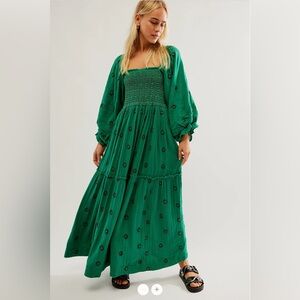Free People Dahlia Embroidered Maxi Dress